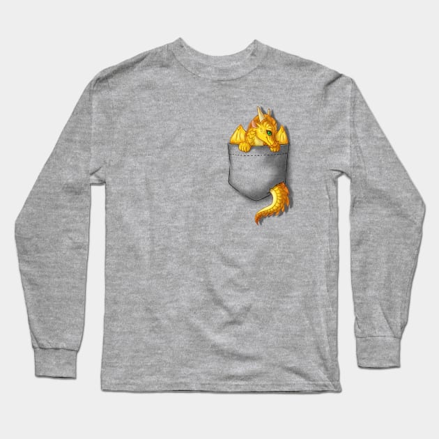 Wings of Fire - Pocket Sunny Dragon Long Sleeve T-Shirt by Biohazardia